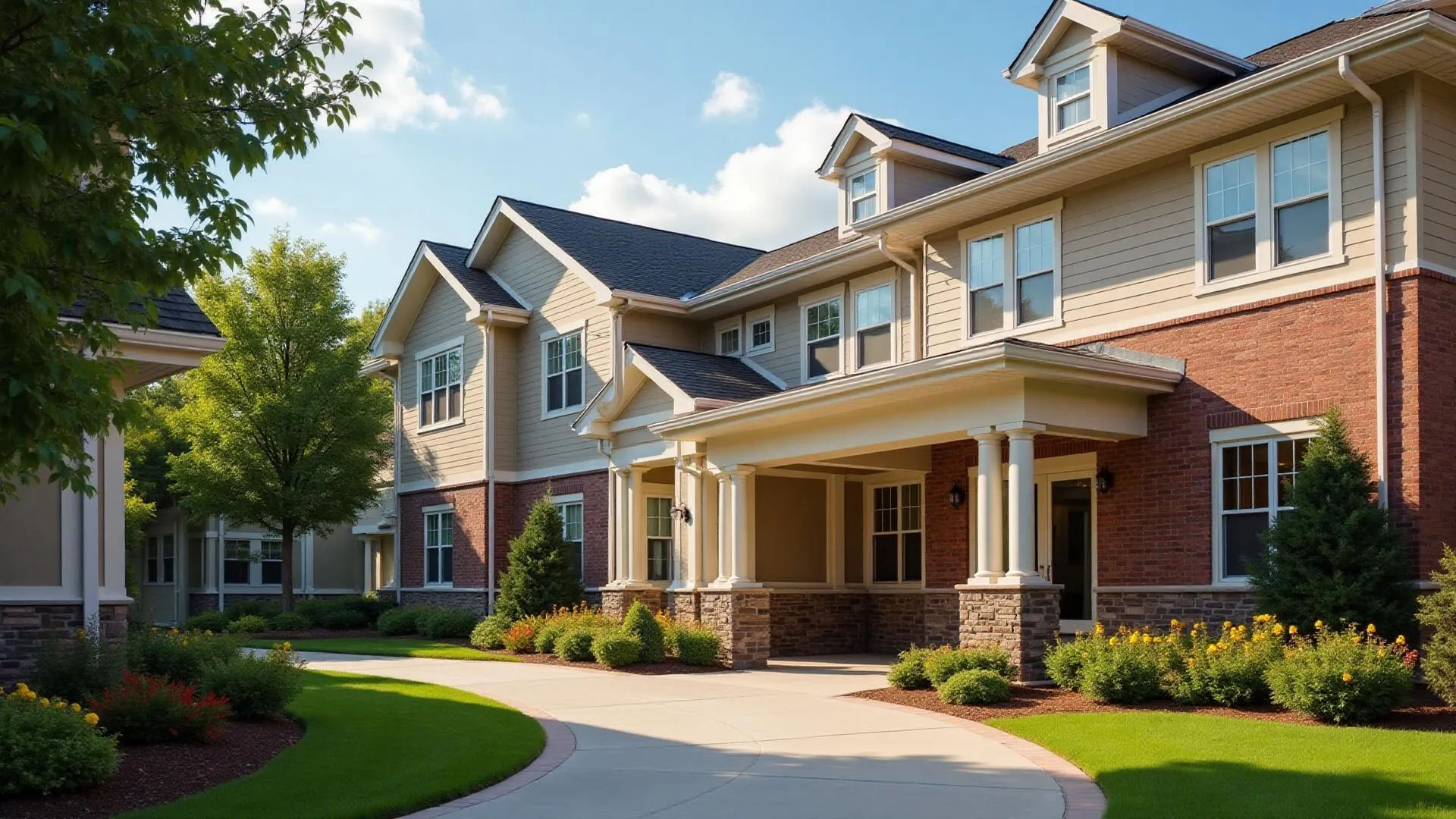 Senior living community website displayed on laptop showing modern, user-friendly design